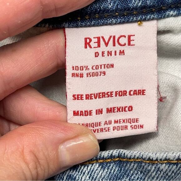 Revice Super 80s High Rise Button Fly Distressed Straight Leg Rigid Jeans SZ 25 - Picture 13 of 15